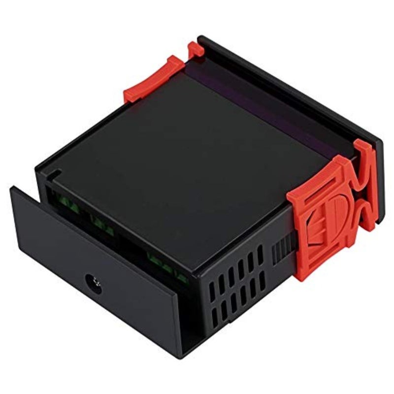 ITC-1000 Temperature Controller Thermostat for HVAC applications, ABS plastic housing, black color, precise 0.1C temperature control with NTC sensor - Image 2