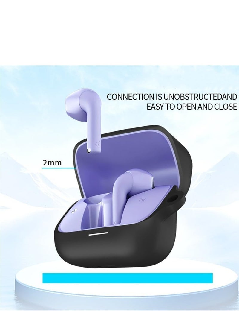 Generic - Silicone Cover Case Compatible with Oppo Enco Buds 2 Portable Protective Case Cover With Keychain For Oppo Enco Buds 2 - Image 1