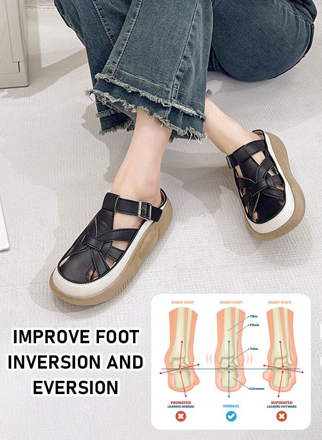 صندل نسائي خفيف الوزن وأنيق للمشي، متنفس وغير قابل للانزلاق، مريح ومرتفع وناعم - Image 3