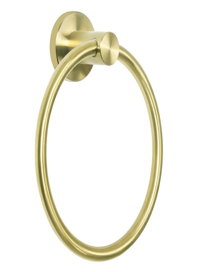 HouseAid Stainless Steel Towel Ring for Bathroom Hand Towel Holder Modern Circle Towel Hanger Round Towel Rack Wall Mounted Brushed Gold - Image 1