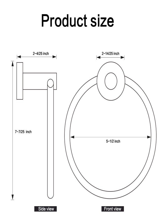 HouseAid Stainless Steel Towel Ring for Bathroom Hand Towel Holder Modern Circle Towel Hanger Round Towel Rack Wall Mounted Brushed Gold - Image 5