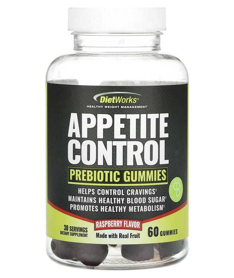 Appetite Control Prebiotic Gummies Raspberry  60 Gummies