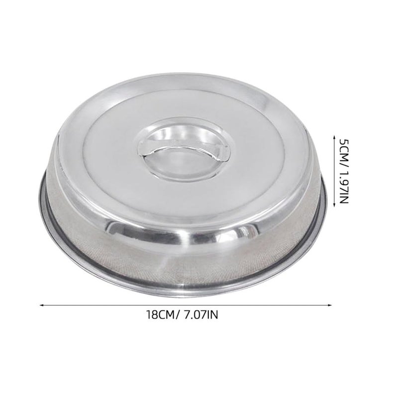 18cm Stainless Steel Food Dome With Handle For Indoor Cooking And Outdoor Barbecue - Image 3