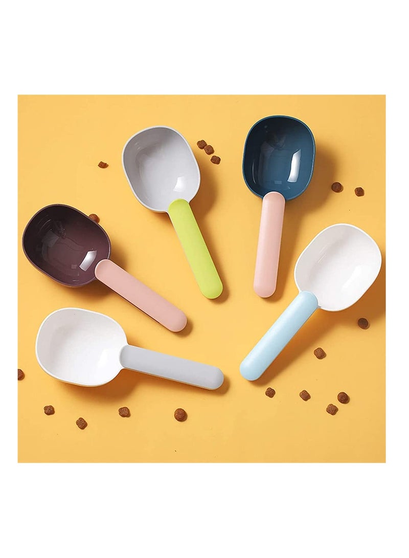 Ergonomic Plastic Pet Food Scoop with Bag Clip Ideal for Dogs Cats Birds and Kitchen Use for Dry and Liquid Foods - Image 1