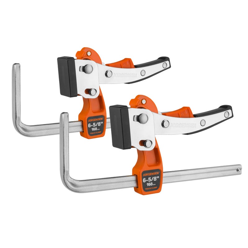 Jorgensen 658 Ratcheting Table Clamps Quick Release Track Saw Clamps Guide Rail Clamp for MFT Table and Guide Rail System 278 Throat Depth 400lbs Load Limit 2 Pack - Image 2