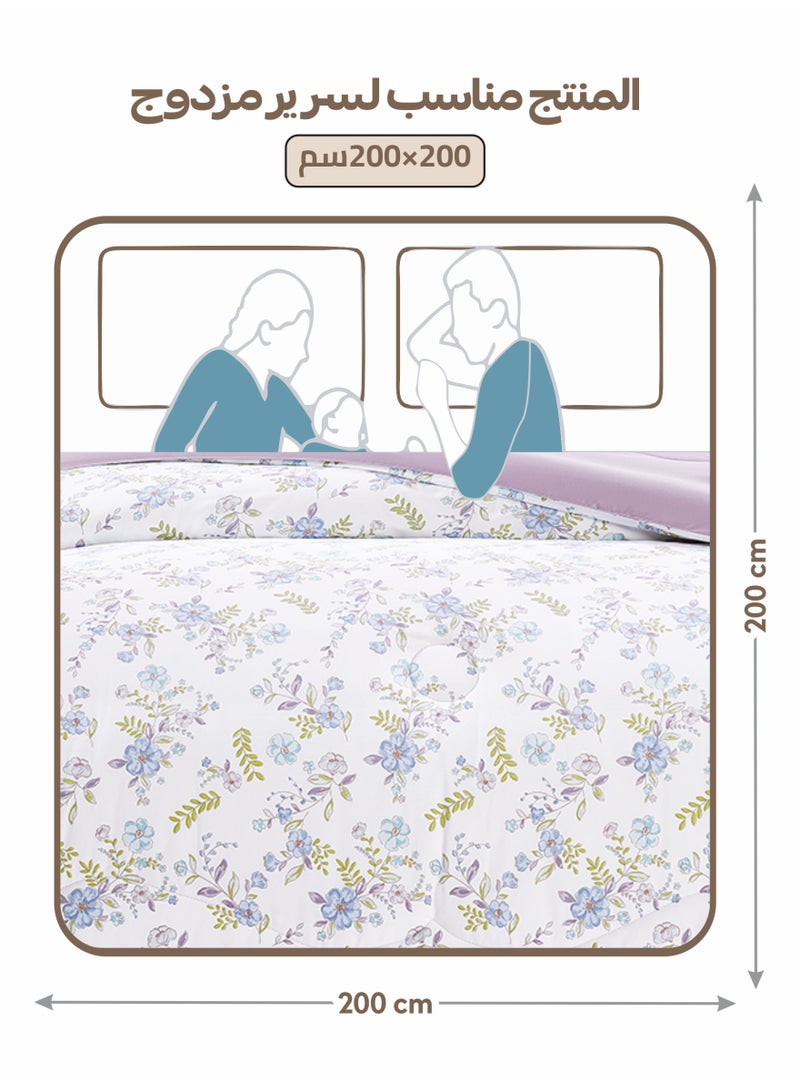 Doona Bedding Comforter Set, Fits 200×200 cm King Size Bed – 6 Pcs Reversible Printed Design – 350 GSM All-Season Comforter – Premium Brushed Microfiber - Image 3