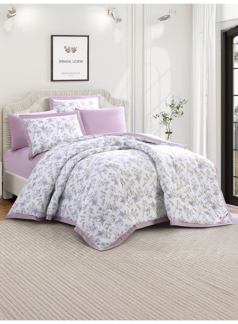 Doona Bedding Comforter Set, Fits 200×200 cm King Size Bed – 6 Pcs Reversible Printed Design – 350 GSM All-Season Comforter – Premium Brushed Microfiber - Image 2