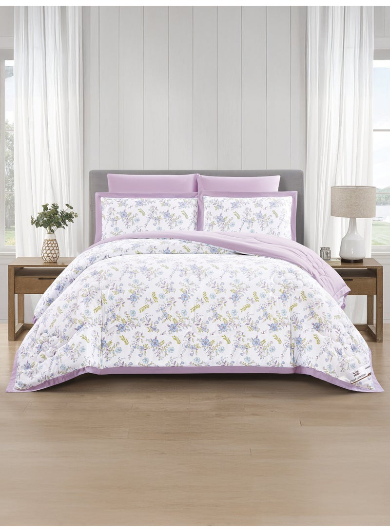 Doona Bedding Comforter Set, Fits 200×200 cm King Size Bed – 6 Pcs Reversible Printed Design – 350 GSM All-Season Comforter – Premium Brushed Microfiber - Image 1