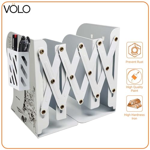 Volo Expandable Bookcase Desktop Bookend/Book Stand/Book Holder/Book Organizer, Office Book Organizer Box Book Stand, Book Organiser, File Holders Organizer (Color : Blue) - Image 2