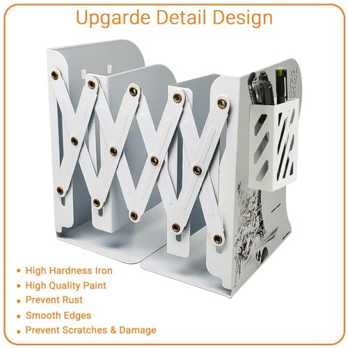 Volo Expandable Bookcase Desktop Bookend/Book Stand/Book Holder/Book Organizer, Office Book Organizer Box Book Stand, Book Organiser, File Holders Organizer (Color : Blue) - Image 4