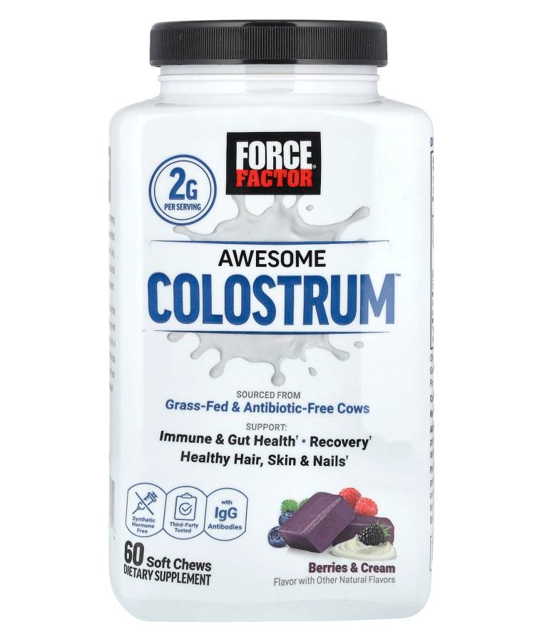 Force Factor Awesome Colostrum™ Berries & Cream 60 Soft Chews