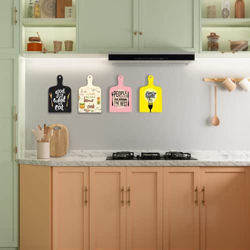 PAPER PLANE DESIGN Wall Art Wooden Kitchen Home Decor Items Pack of 4 (E) - Image 3