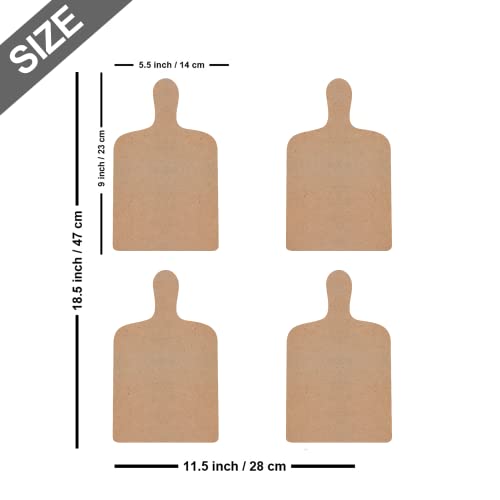 PAPER PLANE DESIGN Wall Art Wooden Kitchen Home Decor Items Pack of 4 (E) - Image 5