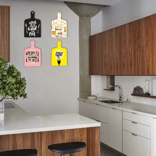 PAPER PLANE DESIGN Wall Art Wooden Kitchen Home Decor Items Pack of 4 (E) - Image 4