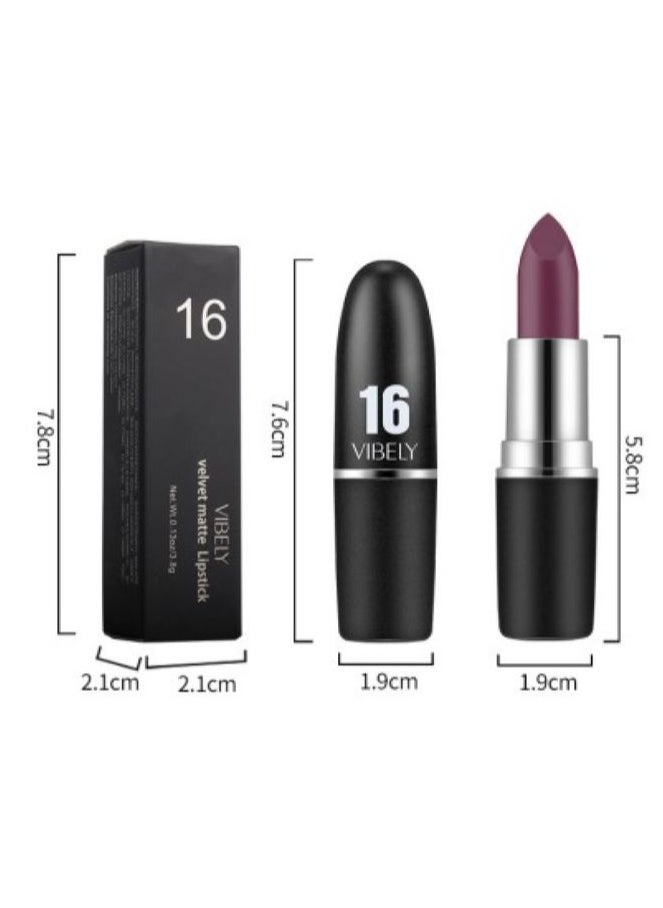 Vibely - Vibely Velvet Matte Lipstick: Rich, Bold Color with a Soft Matte Finish Waterproof, Long-Lasting & Flawless Velvet Lips, One Size 14# - Image 1
