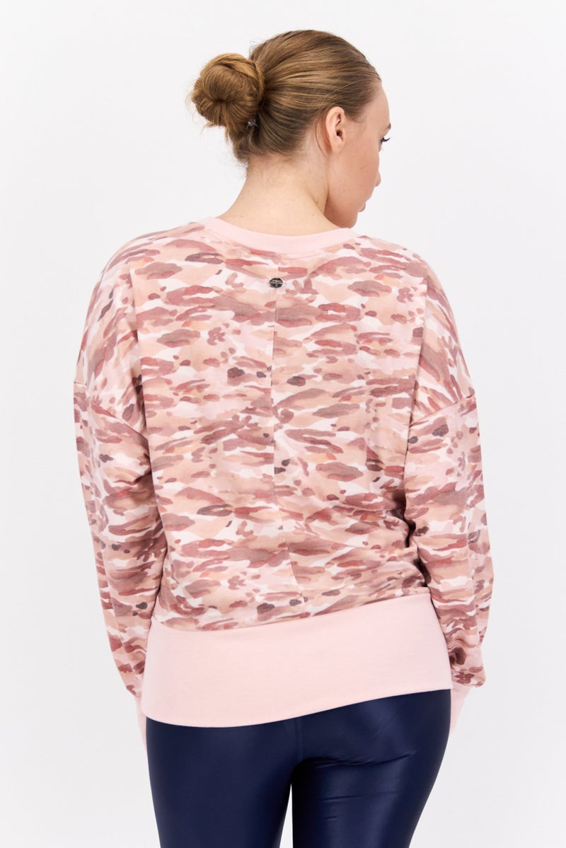 Tahari سويت شيرت رياضي نسائي من تاهاري، تصميم تمويه، متعدد الألوان، مناسب للأنشطة الخارجية - Image 4