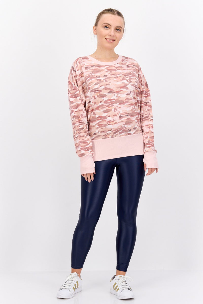 Tahari Sports Women Sportswear Fit Camouflage Outdoor Sweatshirt, Multicolor - Image 3