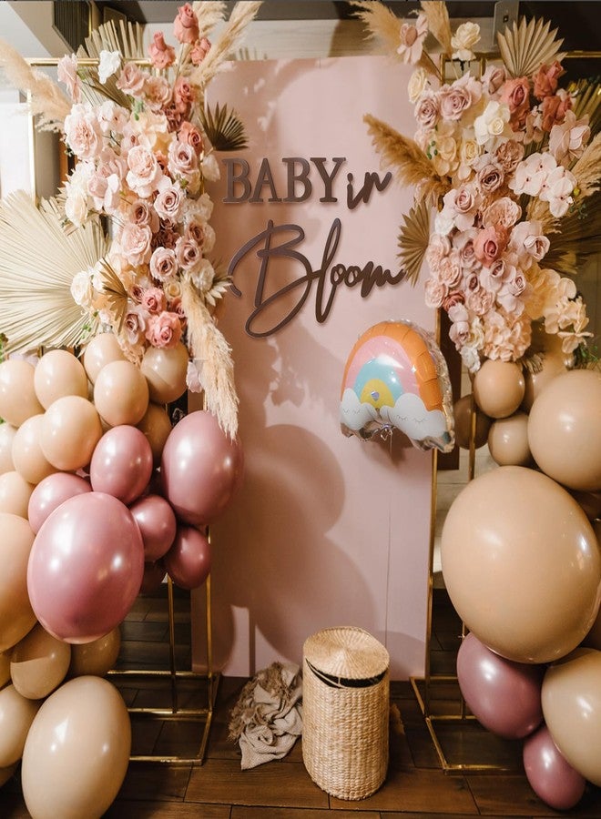 MASTRON Baby in Bloom Sign, 16”x24” Felt Letter Baby Shower Sign Baby in Bloom Party Decor Backdrop for Boy or Girl Baby Shower Gender Reveal 1st Birthday - Brown - Image 5