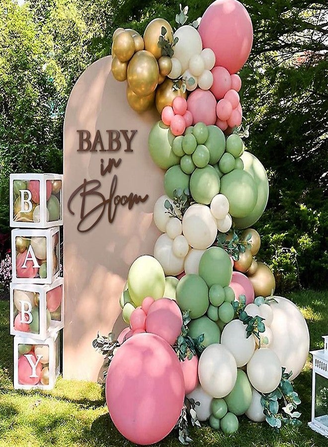 MASTRON Baby in Bloom Sign, 16”x24” Felt Letter Baby Shower Sign Baby in Bloom Party Decor Backdrop for Boy or Girl Baby Shower Gender Reveal 1st Birthday - Brown - Image 3