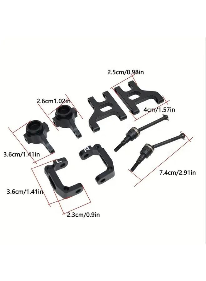 Aluminum Alloy Steering Castor Blocks Arms Drive Shafts For Tamiya Off Road CC 01 - Image 3