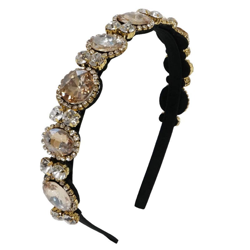 Crystal Rhinestone Bejewelled Headband for Women sparkly color embellished Bead Boho Hairband Fashion Accessories for Girls rh41_02