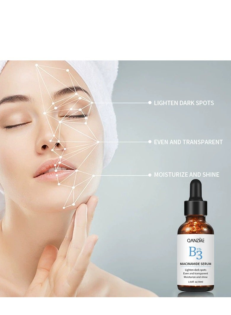  كانزير سيروم فيتامين ب3 نياسيناميد، سيروم وجه نياسيناميد للنساء والرجال، سيروم تفتيح البشرة لعناية الوجه، سيروم مكافحة الشيخوخة للوجه، سيروم مزيل البقع الداكنة، سيروم مرطب، توحيد لون البشرة 30 مل - Image 3