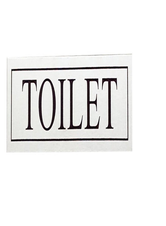 THW® Stainless Steel Self Adhesive TOILET Signage Board (3"x12") - Image 2