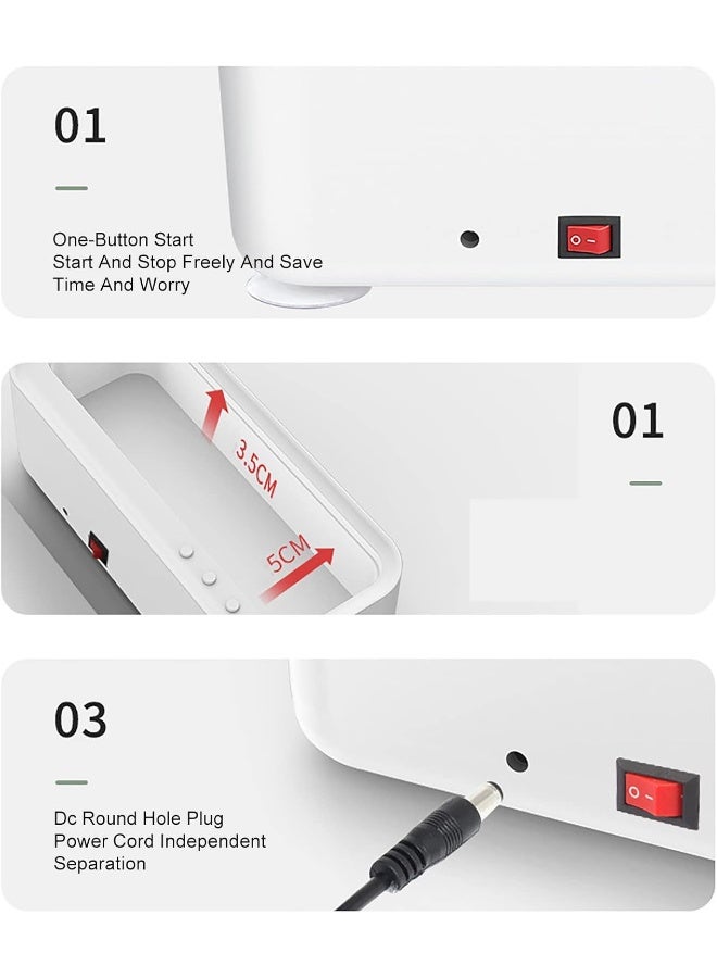 LMBXAIP Small Glasses Ultrasonic Cleaning Machine, Jewelry Ultrasonic Cleaner (45khz), USB Office Household Rechargeable Power Cleaner - Image 2