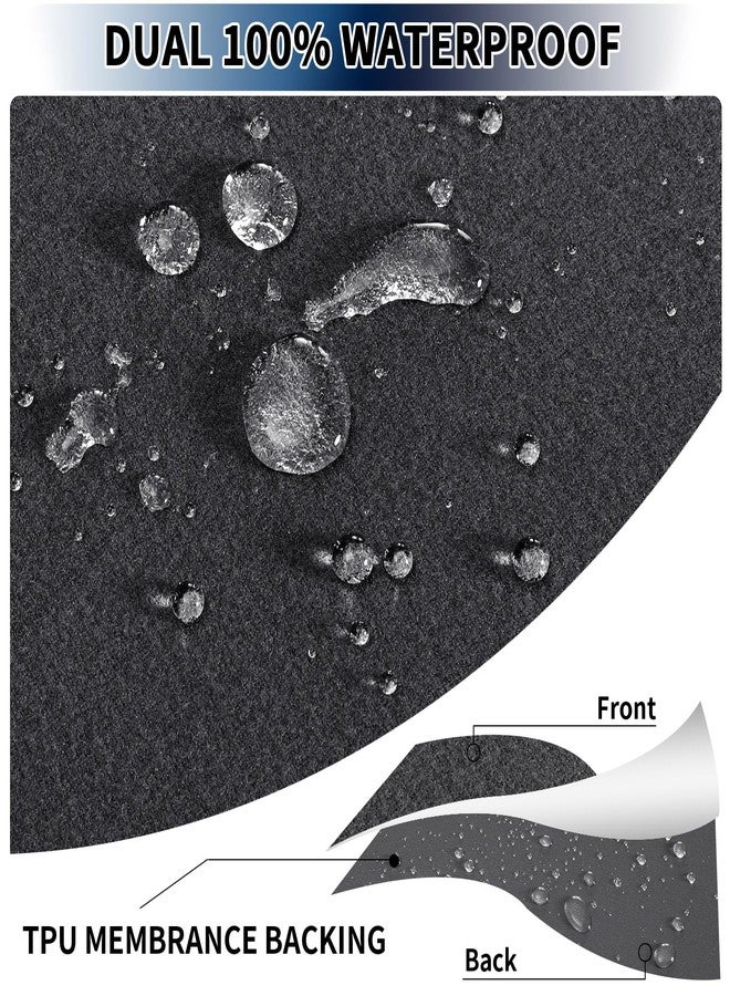 PureFit 100% Waterproof Couch Cushion Covers, Stretch Sofa Seat Covers, Replacement Cushion Slipcovers Furniture Protector for Kids Pets with Elastic Bottom, Oversized Sofa Cushion, Dark Gray - Image 2