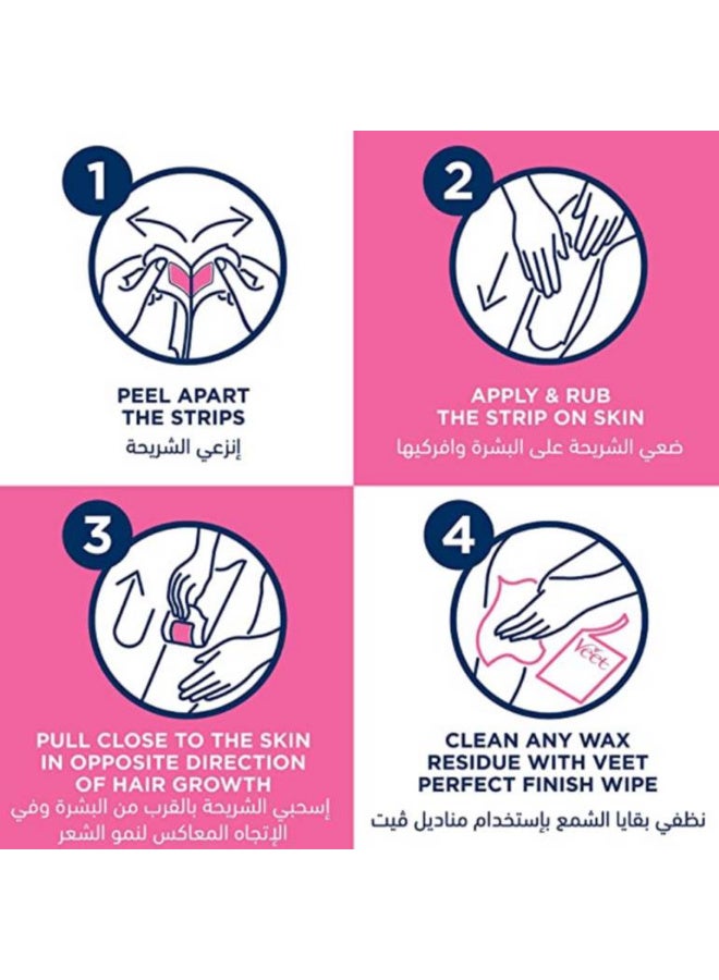 شرائح شمع فيت لإزالة الشعر للوجه والجسم للبشرة الحساسة + إزالة الشعر من فيت للبشرة الحساسة في منطقة البكيني والإبط - Image 3