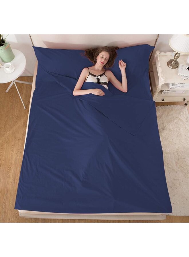Sleeping Bag Liner Travel Camping Sheet Lightweight Hotel Sheet Compact Sleep Bag Sack Lightweight Breathable Liners Warm Roomy (Color : Blue) - Image 5