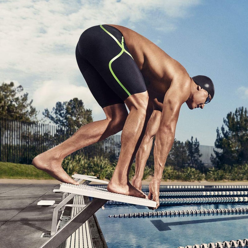 speedo قبعة سباحة سيليكون أكوا V للبالغين من سبيدو للجنسين - أسود - متوسط - Image 2