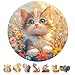 AEEKDOOK 50 Piece Puzzles for Kids Lovely Cat Wooden Puzzles for Kids Ages 46 Kids Puzzle with Unique Animal Shapes Easter Puzzles Gift for Boys and Girls 114 114in - Image 2