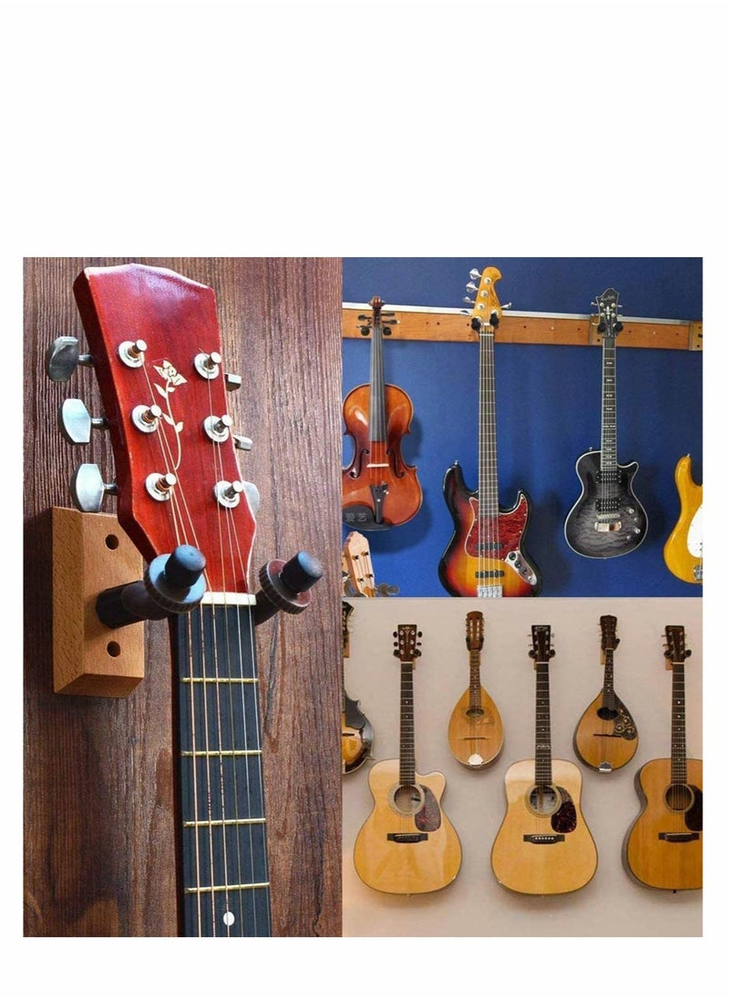Captaintech Guitar Wall Mount Hangers, Set of 2, Guitar Hanger Wall Hook Holder Stand for Bass Electric Acoustic Guitar Ukulele,Fits Guitars  - Image 5