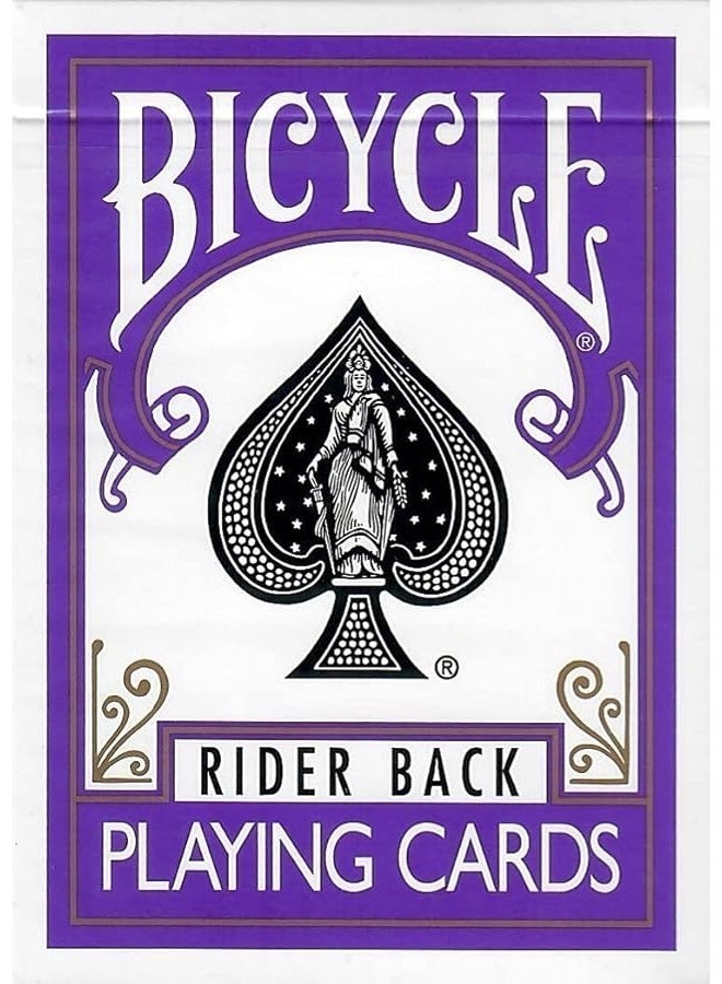 Bicycle Purple Rider Back Playing Card Deck Poker Size - Image 1