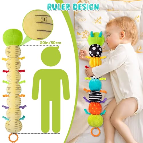 TOHIBEE Baby Stuffed Animal Toys for 0-6 6-12 Months, Baby Musical Caterpillar Tummy Time Toys for Babies 3 6 9 12 18 Months, Newborn Infant Sensory Toys Christmas Gifts Stocking Stuffers - Image 4