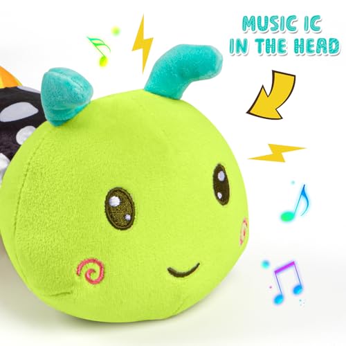 TOHIBEE Baby Stuffed Animal Toys for 0-6 6-12 Months, Baby Musical Caterpillar Tummy Time Toys for Babies 3 6 9 12 18 Months, Newborn Infant Sensory Toys Christmas Gifts Stocking Stuffers - Image 2