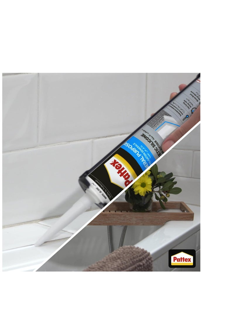 باتكس SL212 سيليكون، 280 مل، أبيض، عبوة من 2 - Image 3