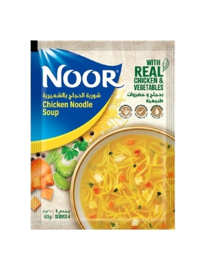 Noor Instant Soup Chicken Noodle 60g - Image 1