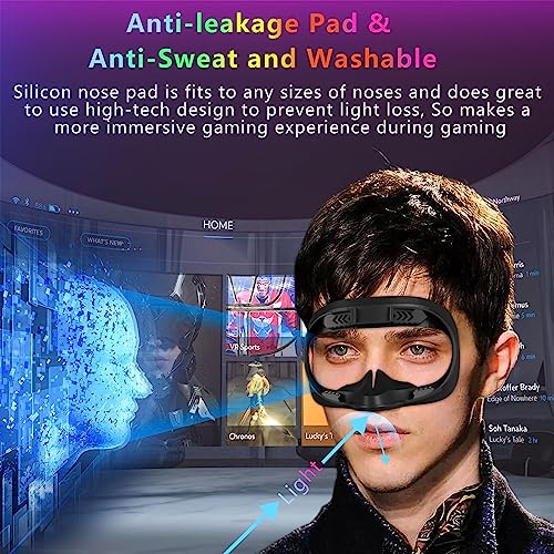Saqico Face Pad Replacement for Oculus Quest 2 - Comfortable PU Leather & Memory Foam VR Face Cushion - Anti-Sweat - Ergonomic Design - Compatible with Meta Quest 2 - Easy to Install & Clean - Image 5