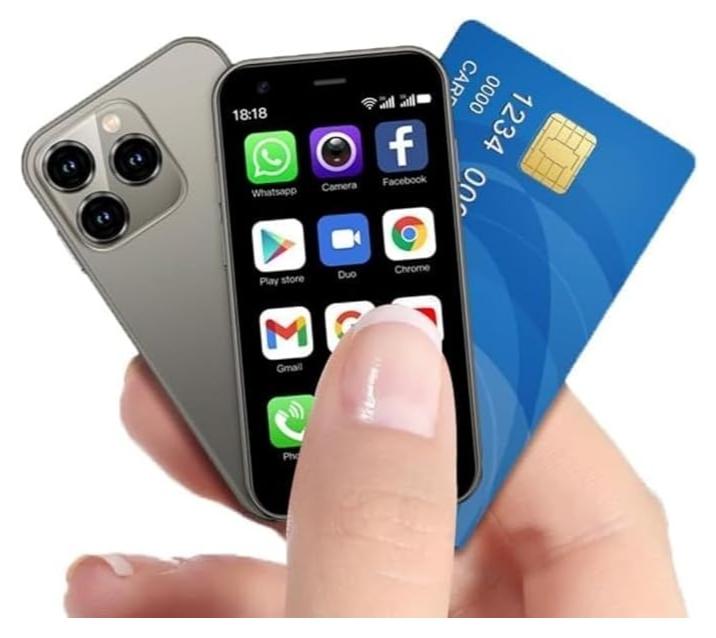 SOYES XS15 3G Mini Smartphone, 3.0 Inch WiFi GPS Quad-Core Android 8.1, Slim Body HD Camera, Dual SIM, 2GB RAM 16GB ROM, Compatible with Google Play, Compact Palm-Sized Mobile Phone - Image 1