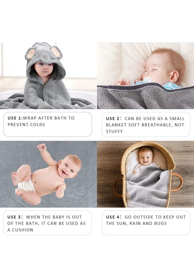 Vividorad Baby Hooded Towel,Baby Bath Towels,Ultra Soft Thick Cotton Bath Towel for Newborn, Large and Absorbent Toddler Towels for Baby Boy Girl-100% Cotton for Newborns, Infants, Toddlers - Large 32x32Inch Size - Image 4