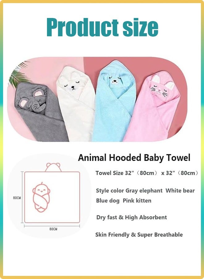 Vividorad Baby Hooded Towel,Baby Bath Towels,Ultra Soft Thick Cotton Bath Towel for Newborn, Large and Absorbent Toddler Towels for Baby Boy Girl-100% Cotton for Newborns, Infants, Toddlers - Large 32x32Inch Size - Image 2