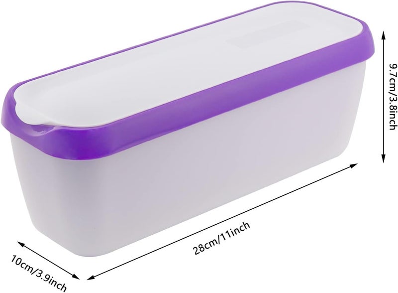 PERMAFROST Ice Cream Storage Box Container with Lid Food Storage Container - Freezer Container - Double Insulated Ice Cream Box (Purple) - Image 3