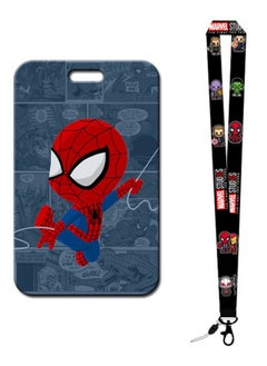 RATSAW ID Badge Holder with Lanyard Spider Man Fashionable Card Holders Lanyards Name Tag Vertical Protector  - Image 1
