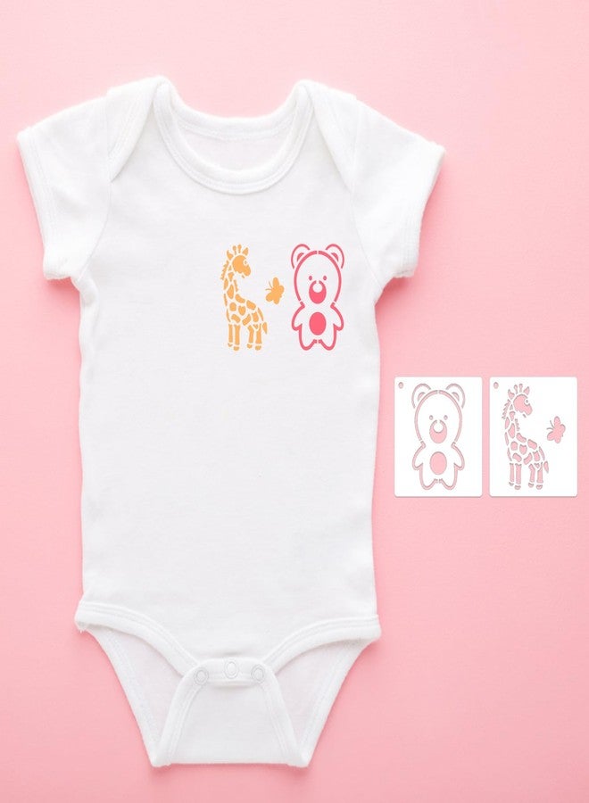 XIHIRCD 60pcs Baby Stencils for Painting, 3 Inch Baby Shower Stencils for Fabric Painting Cute Baby Onesie Stencils for Bodysuit Shoes Bibs Clothes Crafts - Image 5