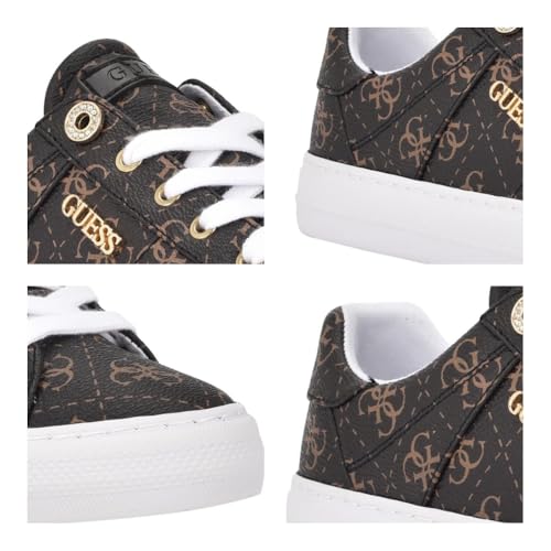 GUESS Womens Loven Sneaker, Brown Multi 908, 8.5 US - Image 5