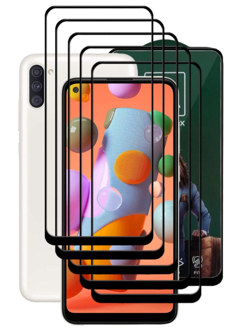 ACLIX 5 Pieces Antistatic ESD Dustproof Premium Quality High Definition Tempered Glass Screen Protector Designed For Samsung Galaxy A11 - Image 1