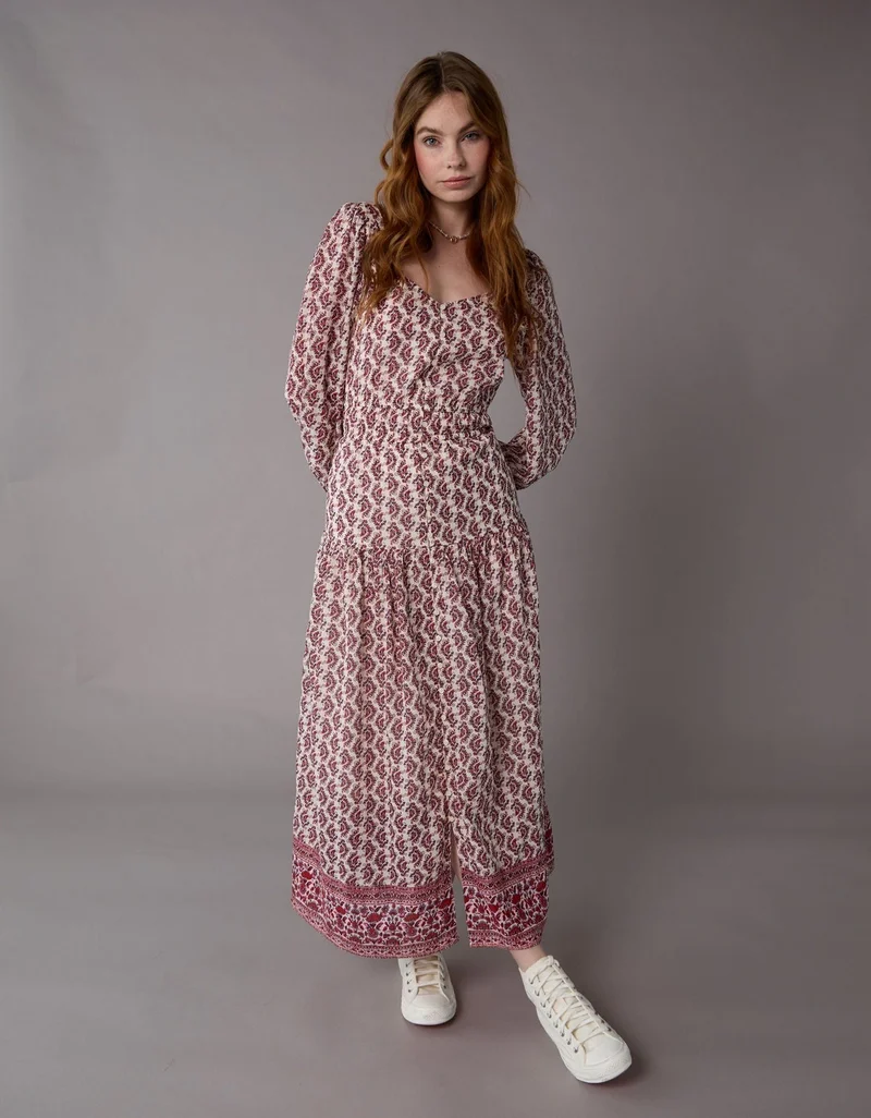 امريكان ايجل فستان ميدي بتصميم قميص مع رباط جانبي