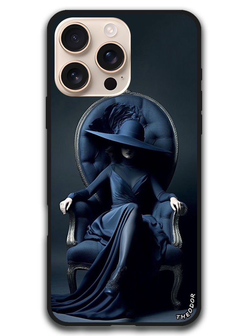 Theodor Protective Case Anti Scratch Shock Proof Bumper Cover For iPhone 16 Pro (6.3)-inch Beautiful Hat Girl - Image 1